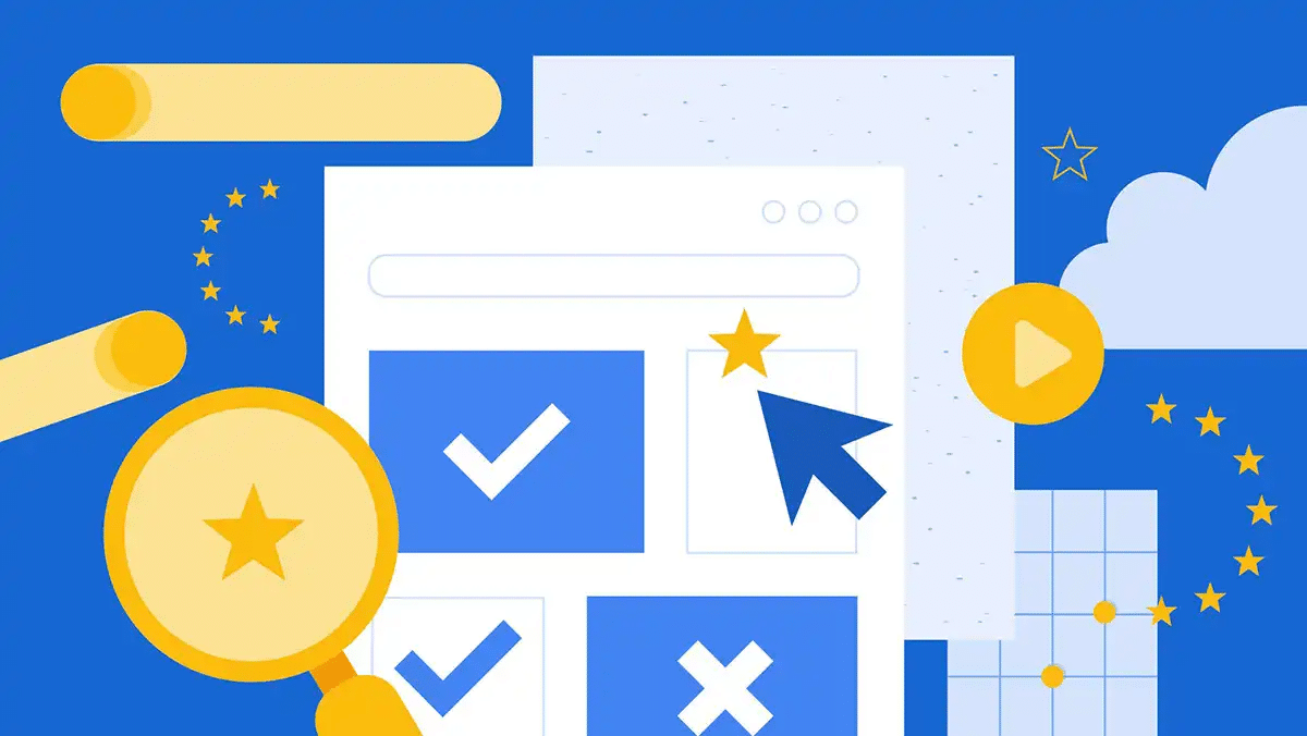 Illustration for Google.Org Impact Challenge showing ticks and crosses to indicate election activity