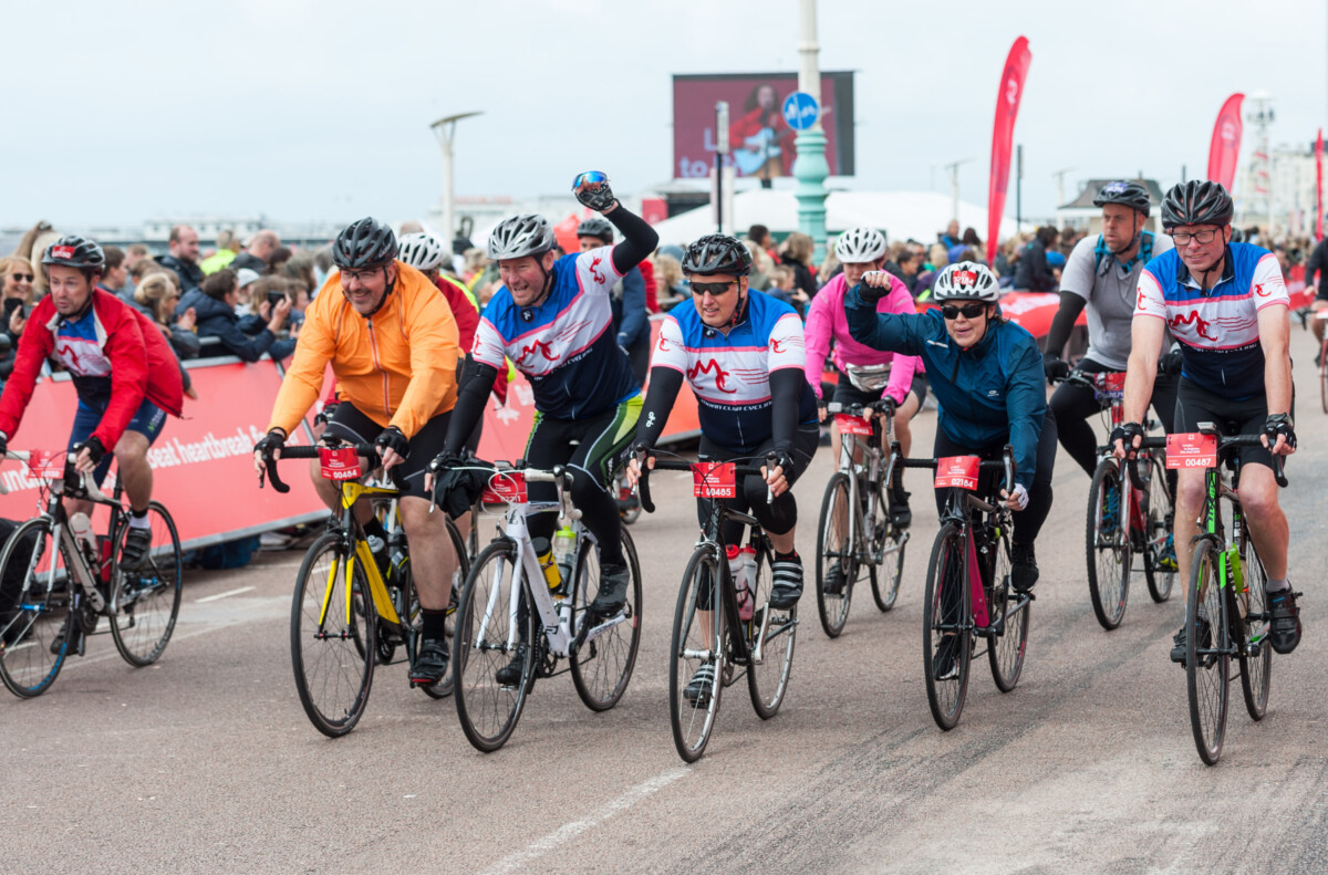 Cyclists on the BHF London to Brighton Bike Ride