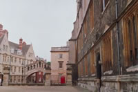 The Bodleian Library, Oxford, with Hertford College in the background