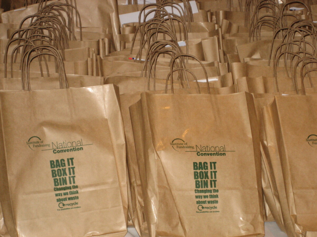 Institute of Fundraising National Fundraising Awards paper bags 2008