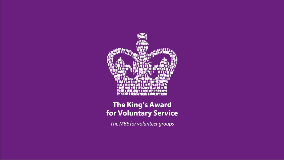 King's Award for Voluntary Service banner