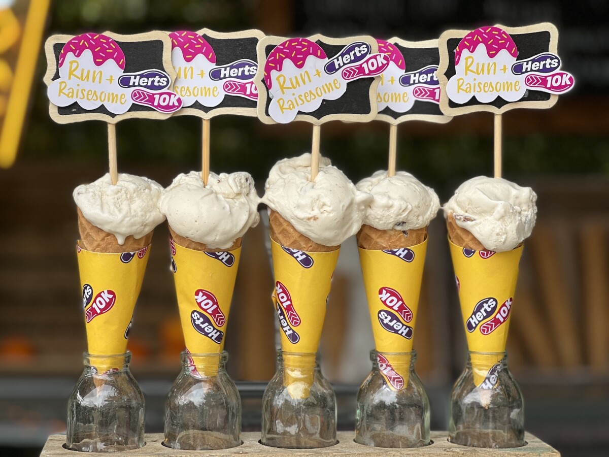 Verdi's Run & Raisesome ice cream, renamed for the Herts 10k