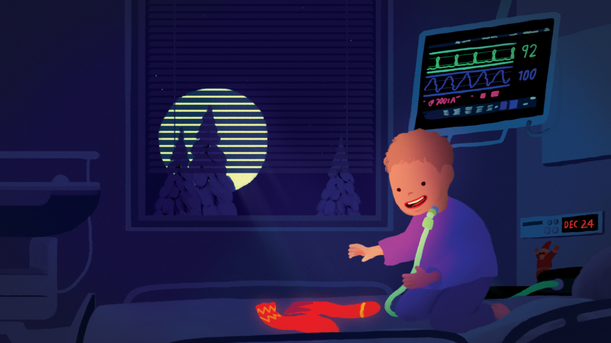 A still from the 2021 GOSH Christmas appeal film