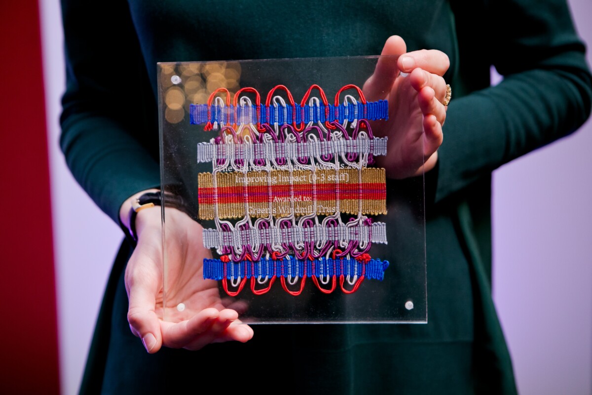 A Charity Governance Award in the hands of a man in a suit
