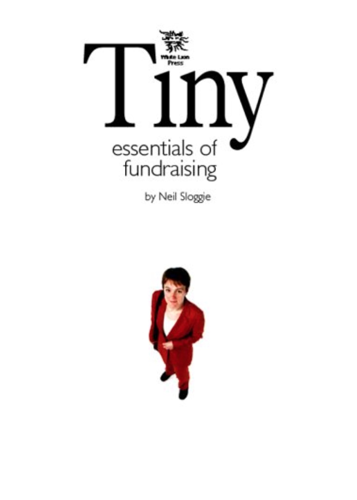 The Tiny Essentials of Fundraising by Neil Sloggie (cover)