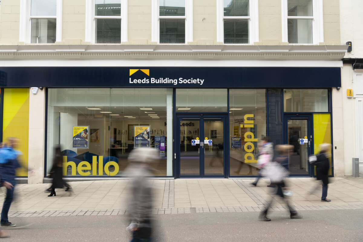Leeds Building Society branch on a town street